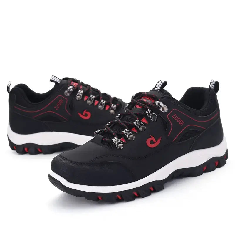 Chaussures décontractées en cuir pour hommes - Baskets légères de tennis et de marche