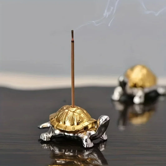 Quemador de Incienso con Forma de Caracol o Tortuga de Metal | Quemador de Incienso de Aleación con Forma de Animal para Decoración del Hogar