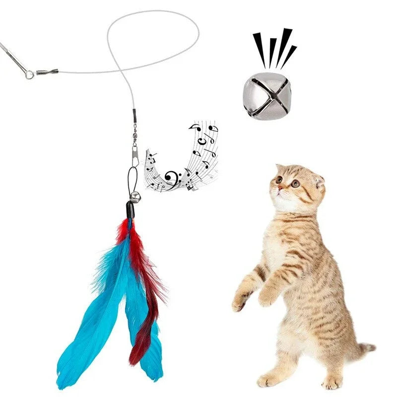 Set de 11 Juguetes Retráctiles con Plumas para Gatos