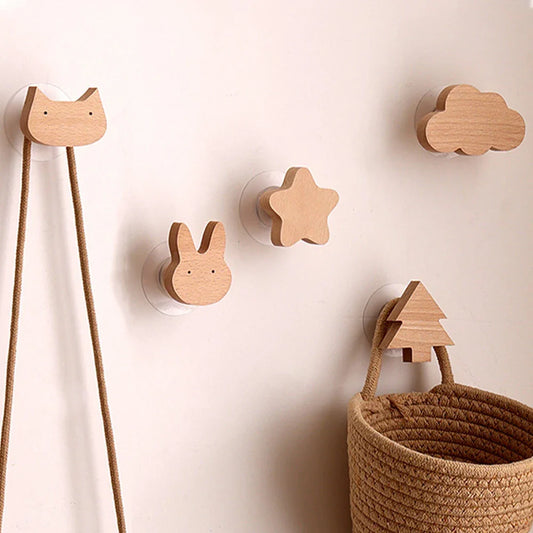 Wooden Animal Hook | Cute Wall Mounted Coat and Key Holder