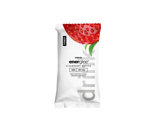 Boisson énergisante à la créatine, fraise et matcha, avec adaptogènes