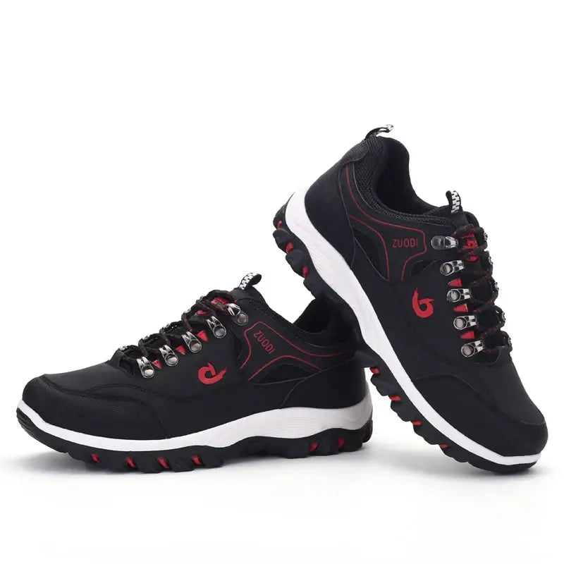Chaussures décontractées en cuir pour hommes - Baskets légères de tennis et de marche