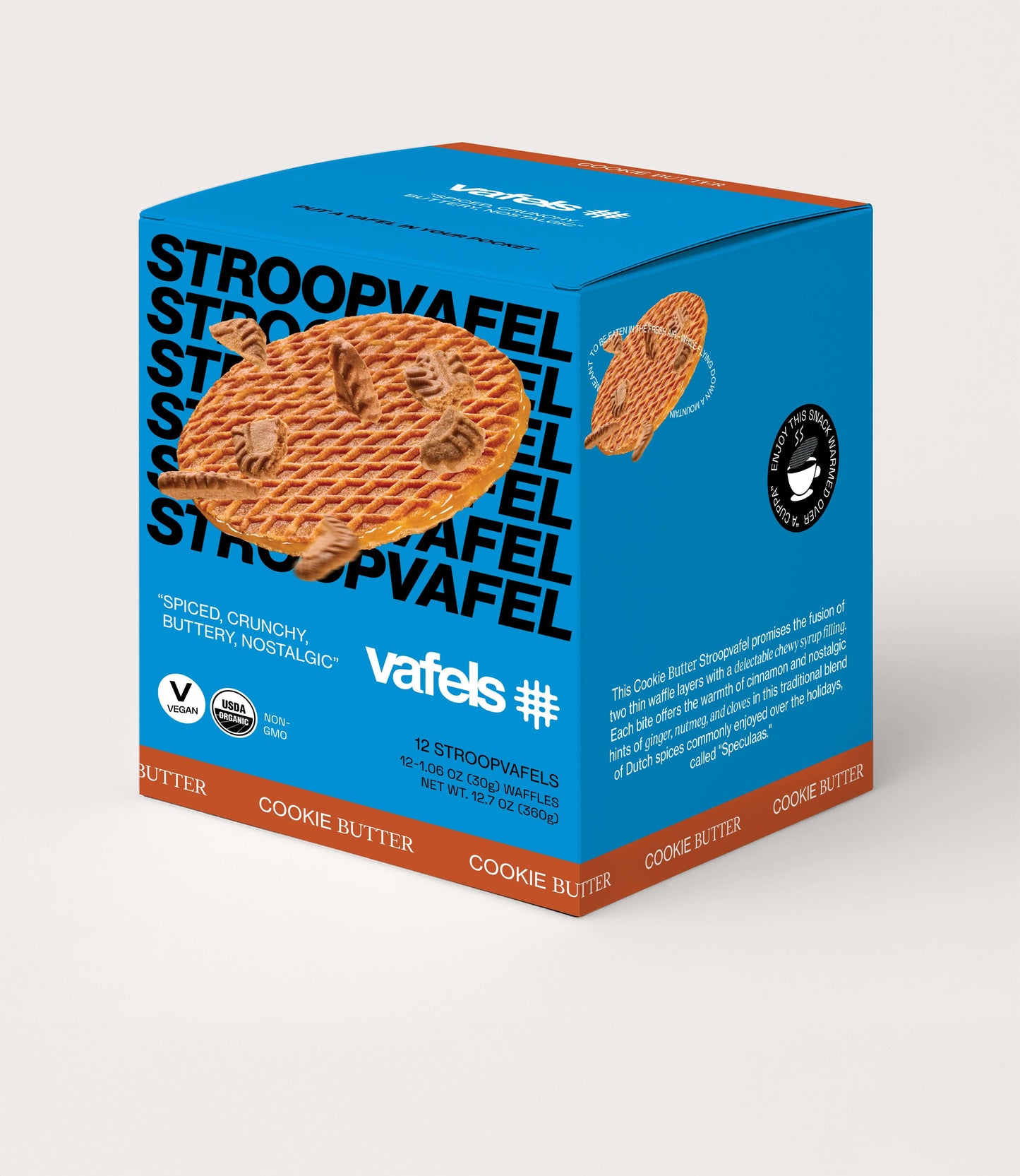 Stroopwafels de Mantequilla de Galleta (Speculoos) - Caja de 12 - ¡Nuevo empaque azul!