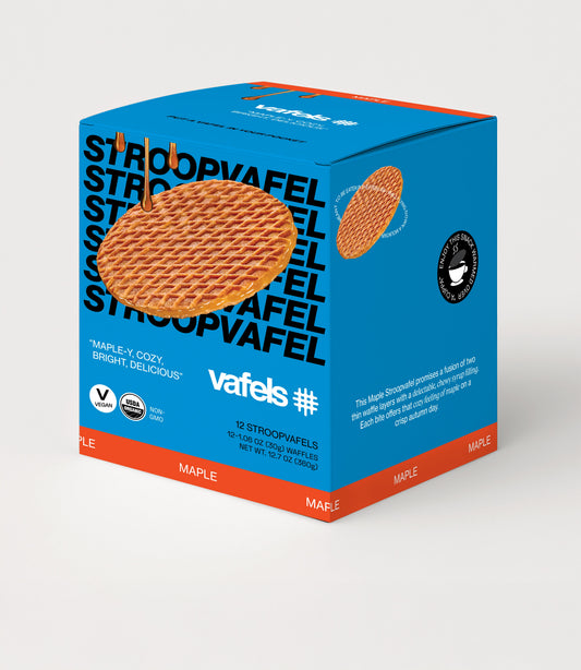 Stroopwafels de Arce - Caja de 12 - ¡¡Nuevo empaque azul!!
