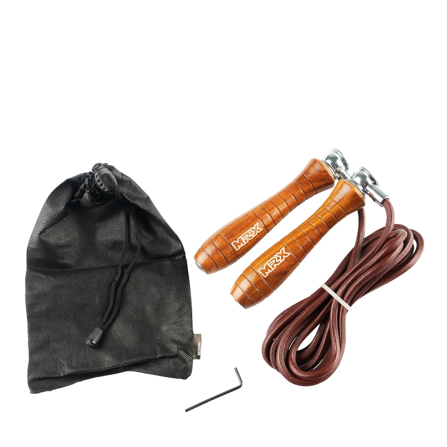 Cuerda para Saltar con Peso MRX, Mango de Madera Resistente