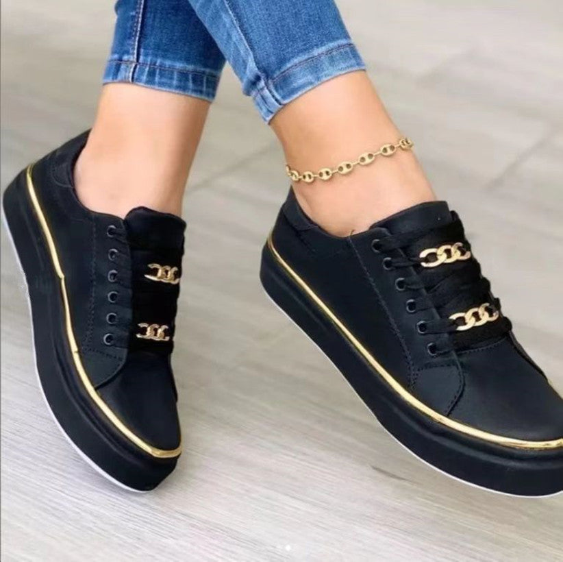 Zapatos Planos Con Cadena Suela Gruesa Mocasines Para Caminar Zapatillas Deportivas Para Mujer