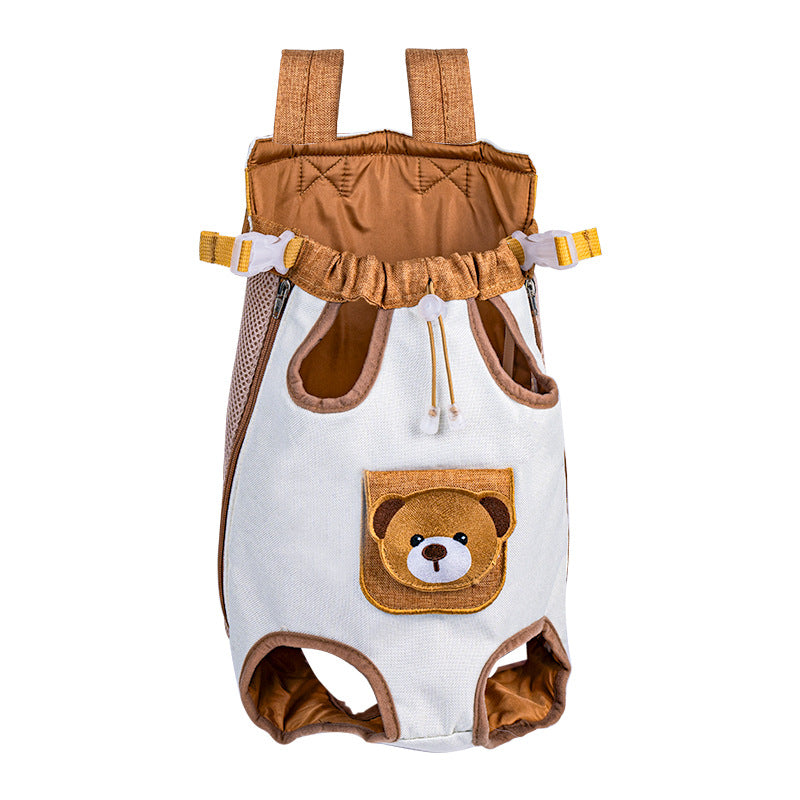Bolso para perros portátil para exteriores con doble hombro y correa para el pecho