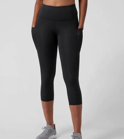 Leggings doux comme du beurre, longueur régulière et capri 21 po, à poche sur la cuisse, noir doux d'origine – Tailles : Jeune ado -TC2