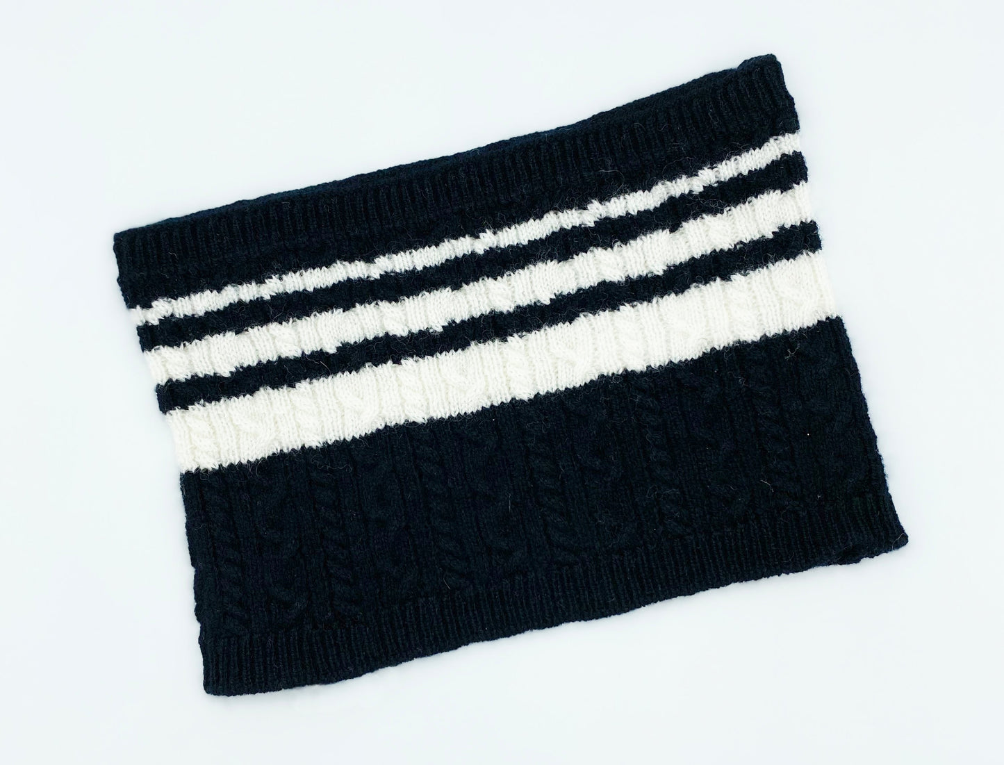 Juego de bufandas de mezcla de cachemir para mascotas y sus dueños, blanco y negro