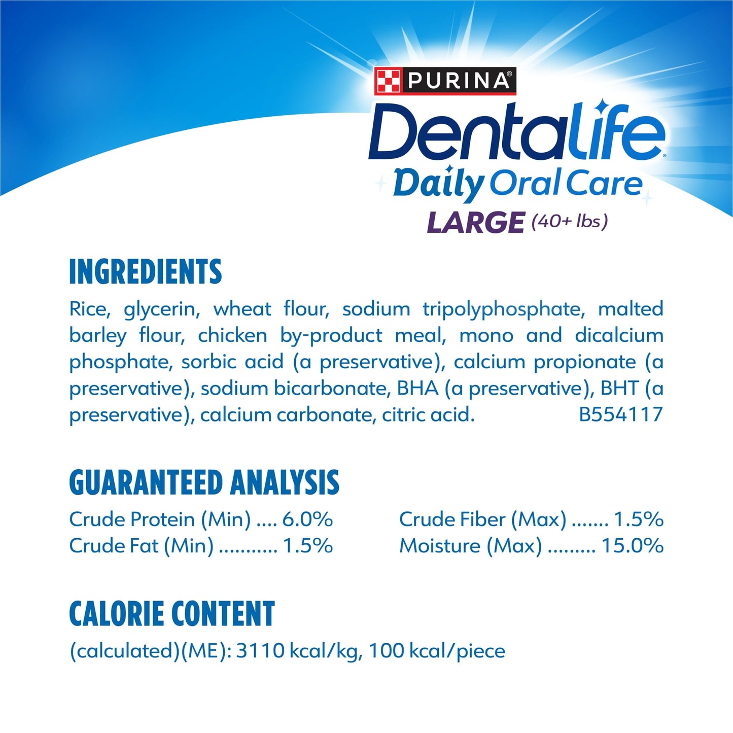 Purina Daily Oral Care Premios Dentales Grandes para Perro con Pollo