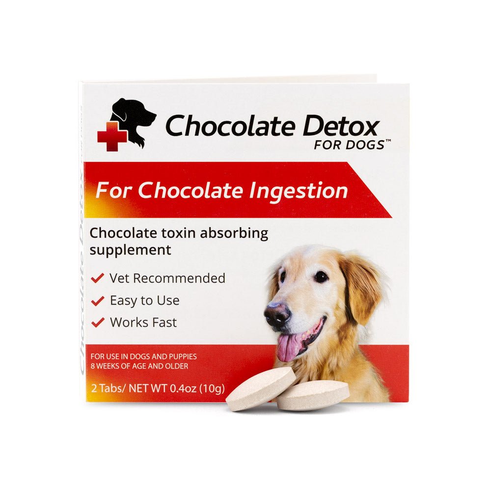 Détoxifiant au chocolat pour chiens, 2 comprimés