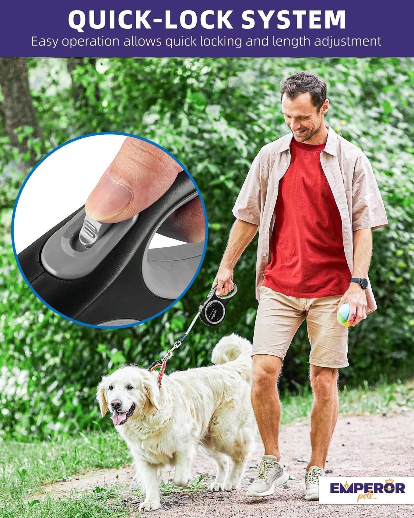 ¡Libera la aventura! 🌟 Correa Retráctil Resistente de 4.8m para Perros Grandes (hasta 50 kg) 🐾