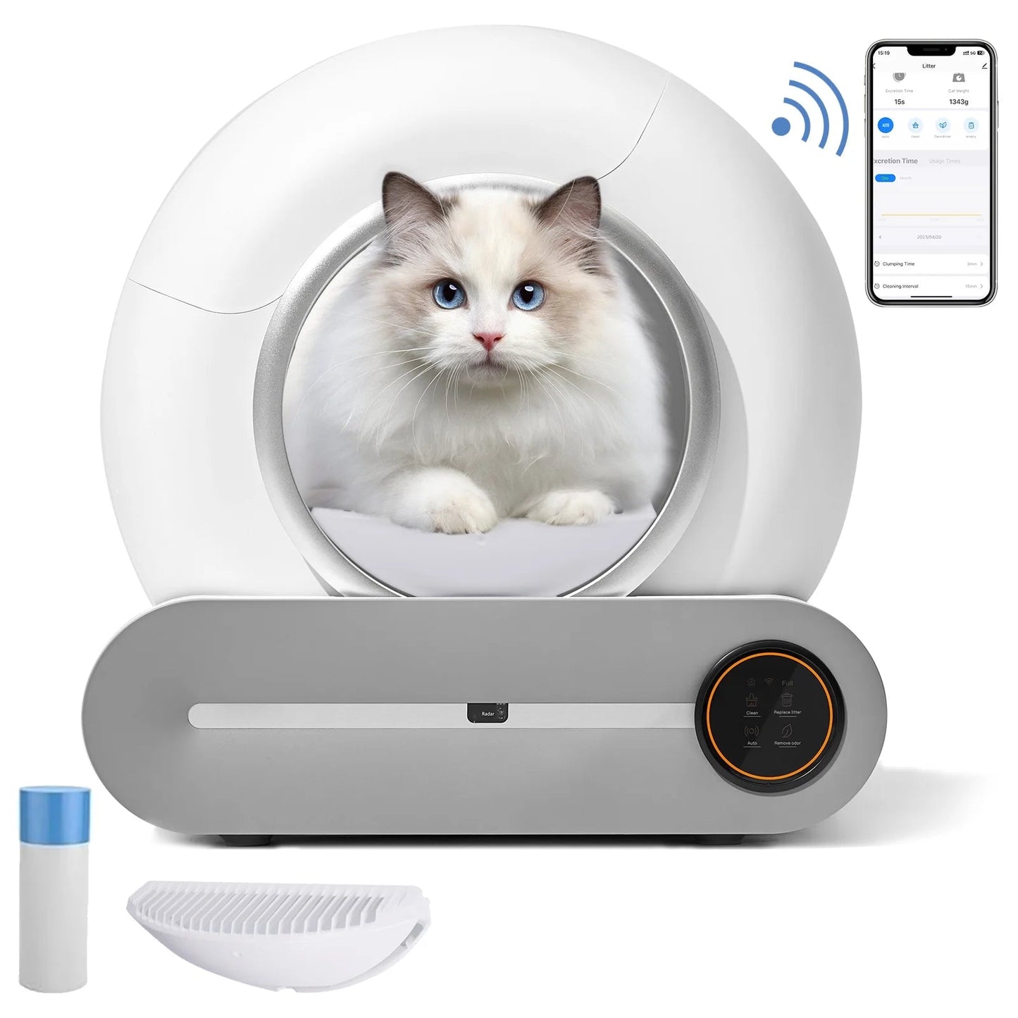 ¡Dile adiós a la arena sucia! 🐾✨ ¡Conoce el arenero autolimpiable inteligente con control de aplicación y funciones de seguridad! ¡Perfecto para padres de gatos ocupados! 😻📱