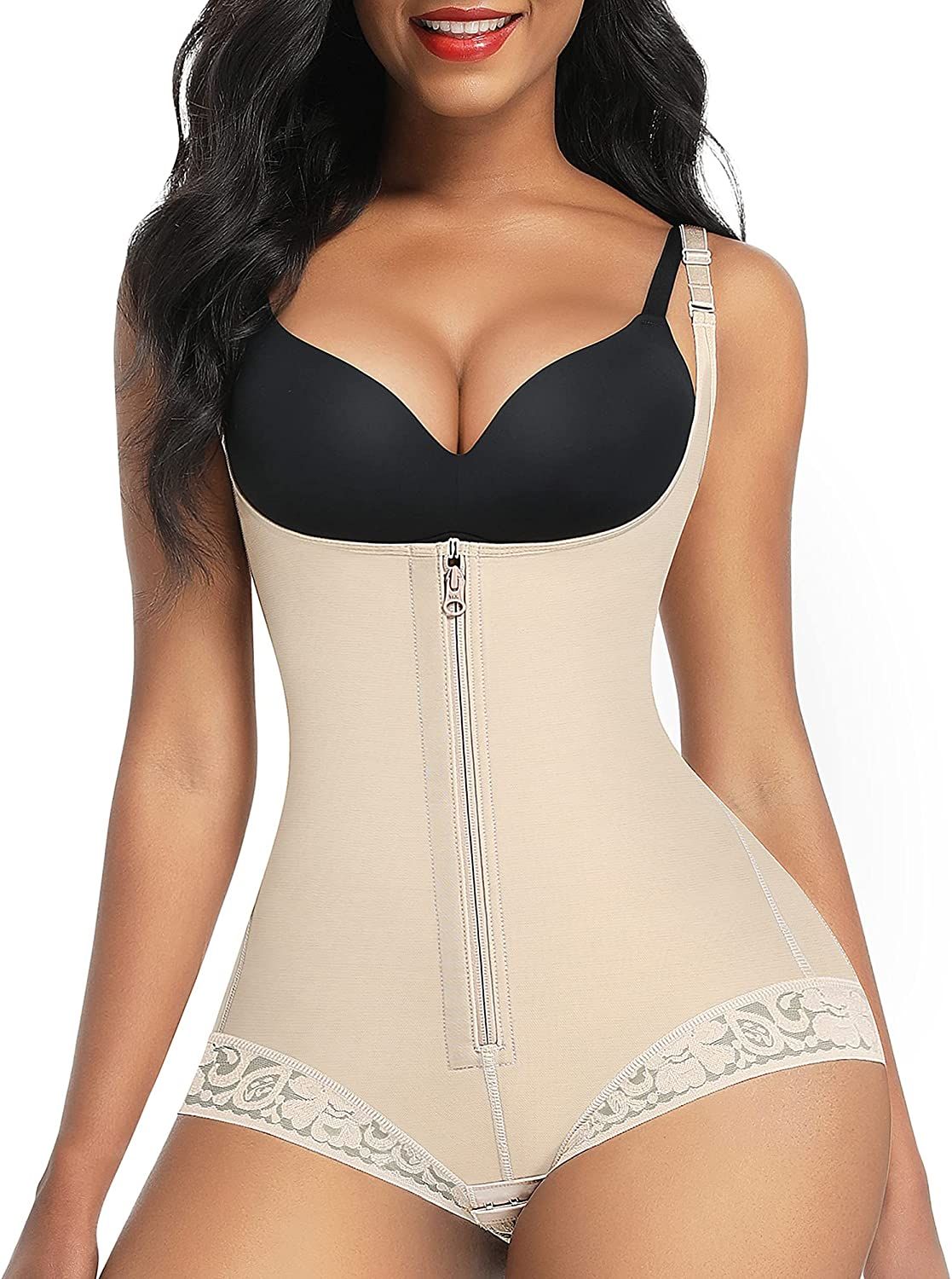 Faja reductora sin costuras para mujer, con triple control firme, talla grande, moldeador de muslos y abdomen