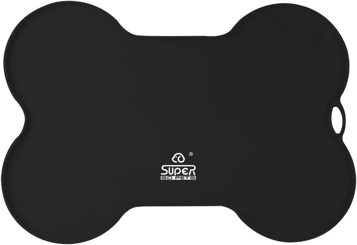 Alfombrilla de silicona antidesbordamiento para comederos de gatos, individuales para cachorros, impermeable
