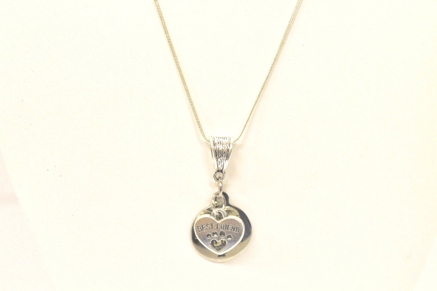 Ya no a mi lado, pero para siempre en mi corazón, collar plateado, joya de recuerdo para mascota amada, regalo de simpatía, recuerdo de mascota