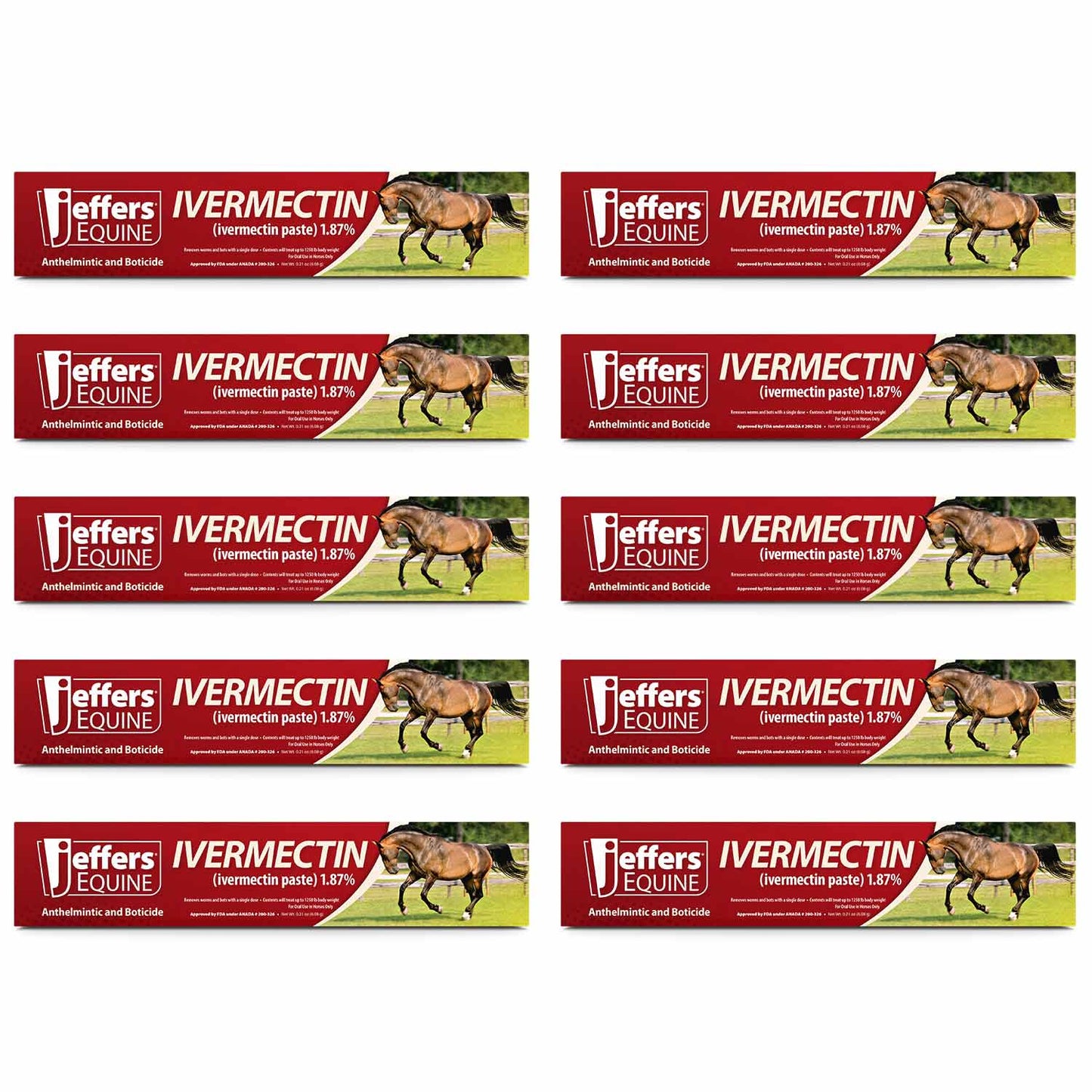 Jeffers Ivermectin Horse Dewormer Gel, Apple Flavored