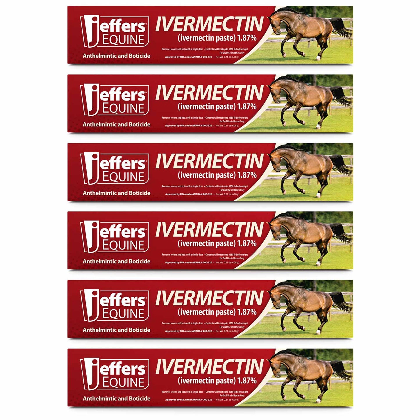 Jeffers Ivermectin Horse Dewormer Gel, Apple Flavored
