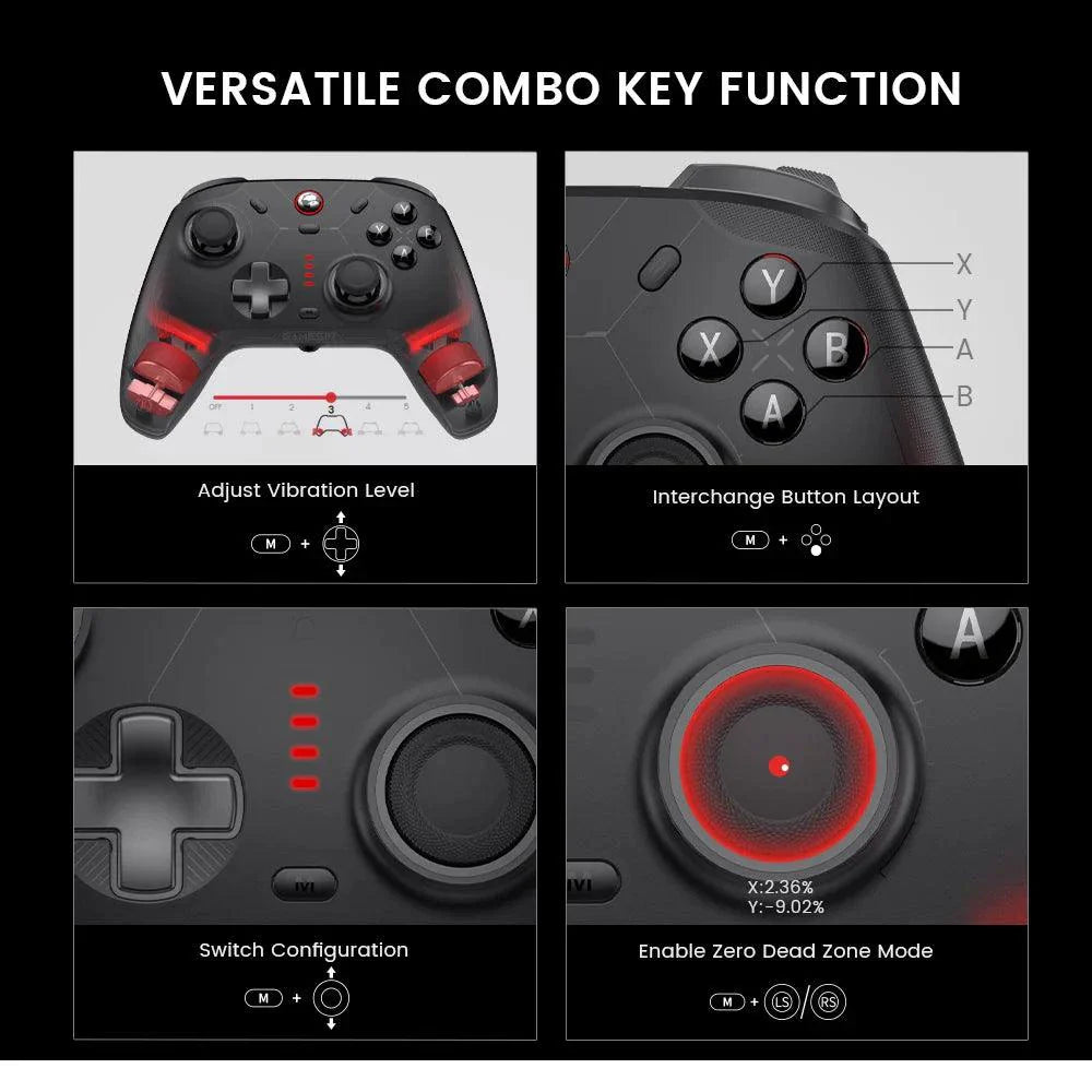 GameSir Cyclone 2 Wireless Controller for Nintendo Switch / iPhone / Android, Bluetooth Gamepad with Hall Effect Joystick