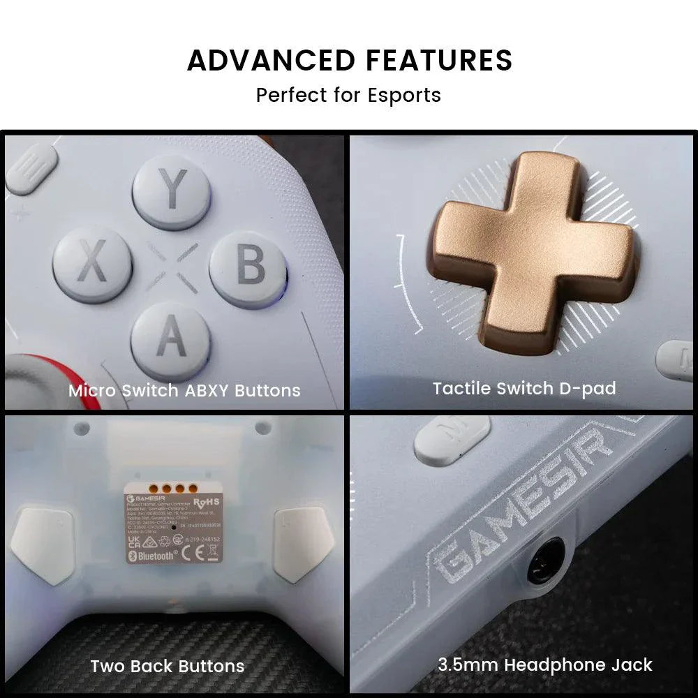 GameSir Cyclone 2 Wireless Controller for Nintendo Switch / iPhone / Android, Bluetooth Gamepad with Hall Effect Joystick