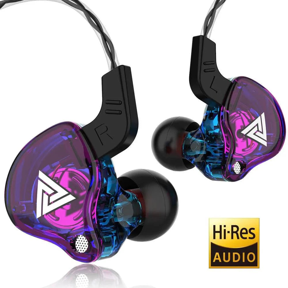 QKZ AK6 HiFi Wired Earphones - Copper Driver with Microphone