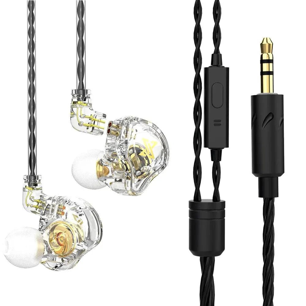 QKZ AK6 HiFi Wired Earphones - Copper Driver with Microphone