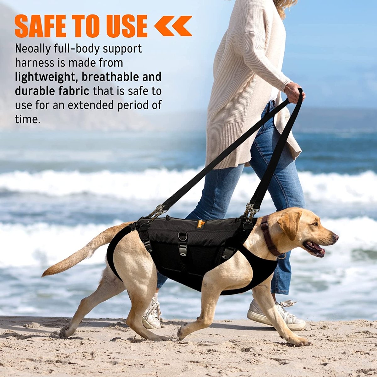 Harnais de levage pour chien NeoAlly 5-en-1 Robuste Soutien complet du corps