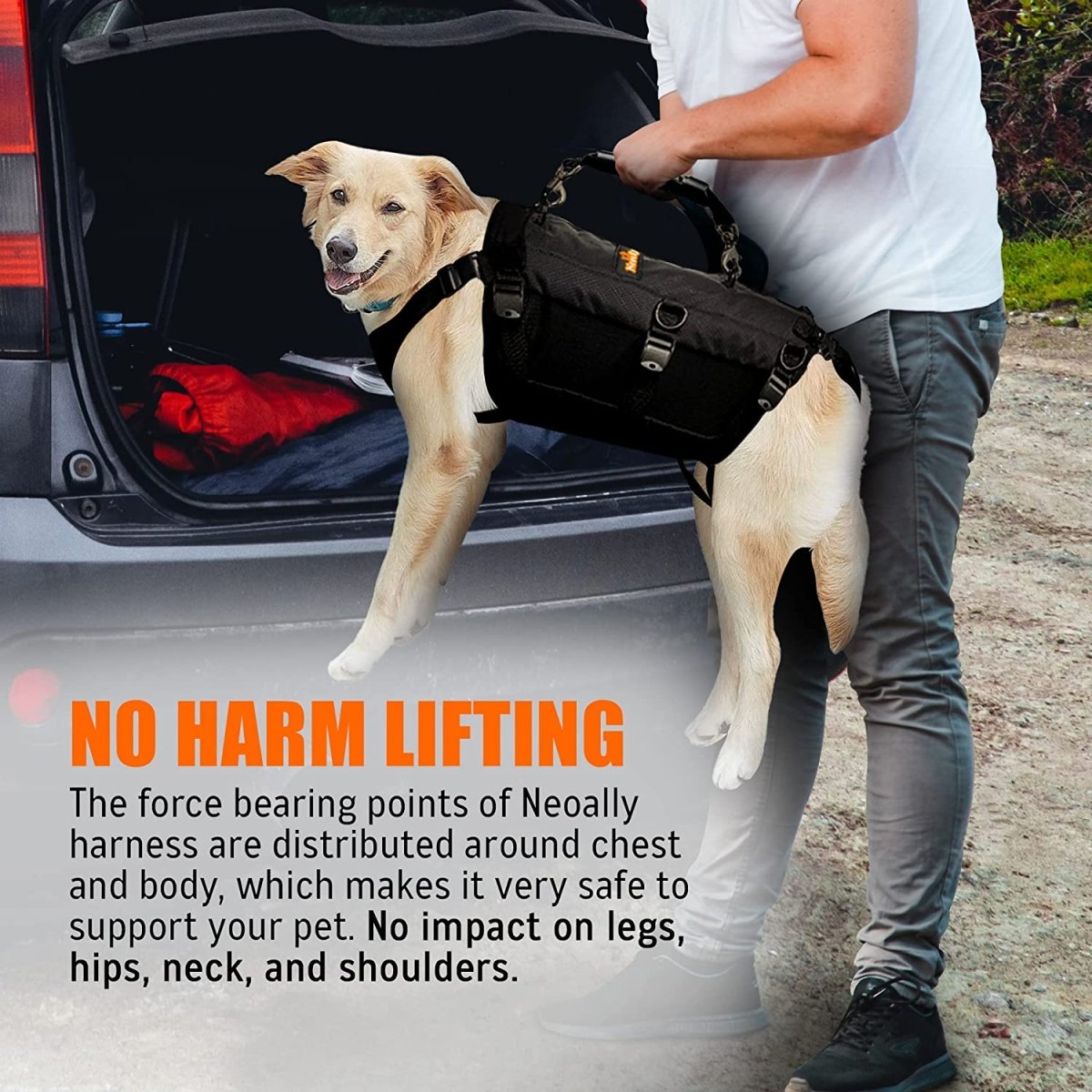 Harnais de levage pour chien NeoAlly 5-en-1 Robuste Soutien complet du corps