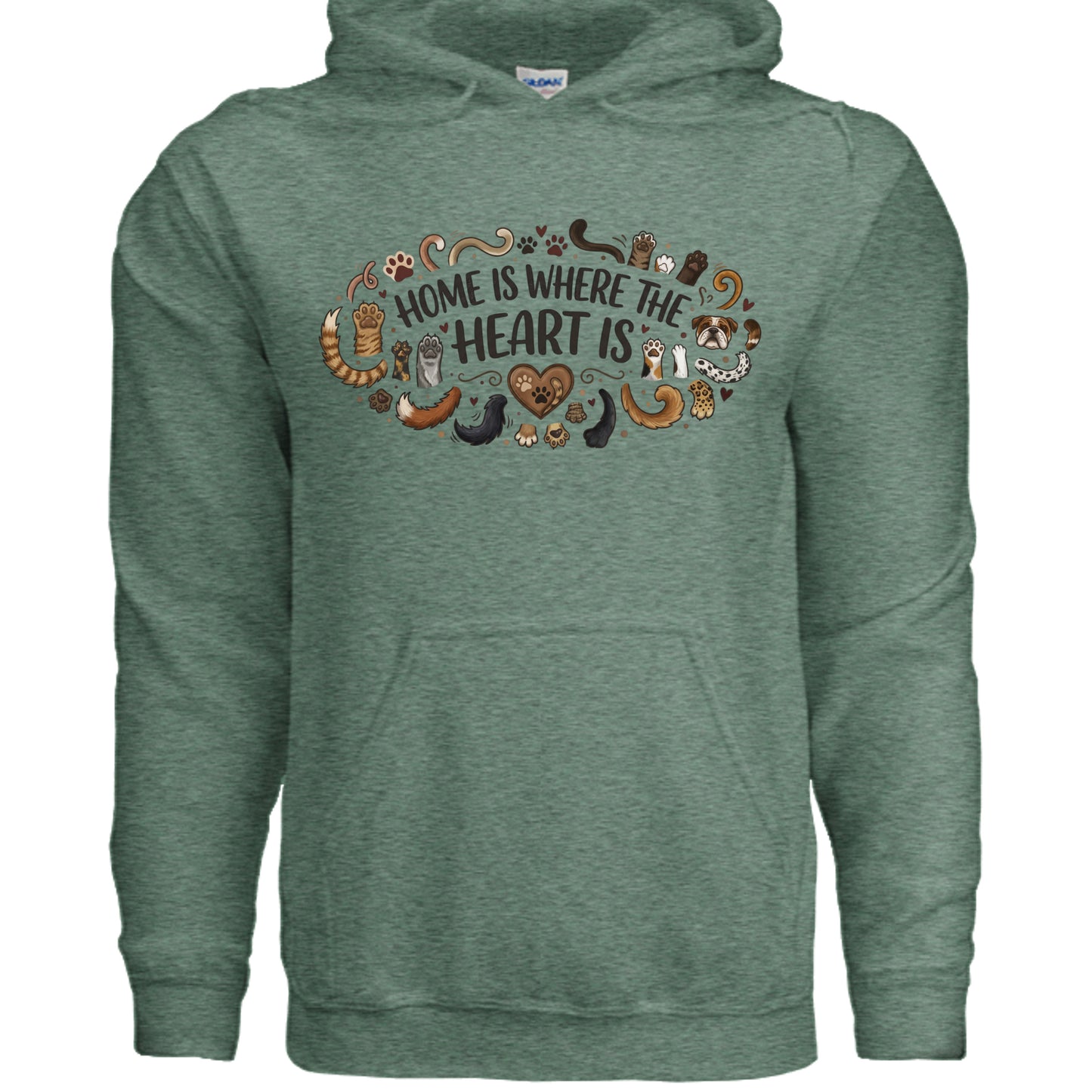 Heather Sport Dark Green - G185 - FRONT