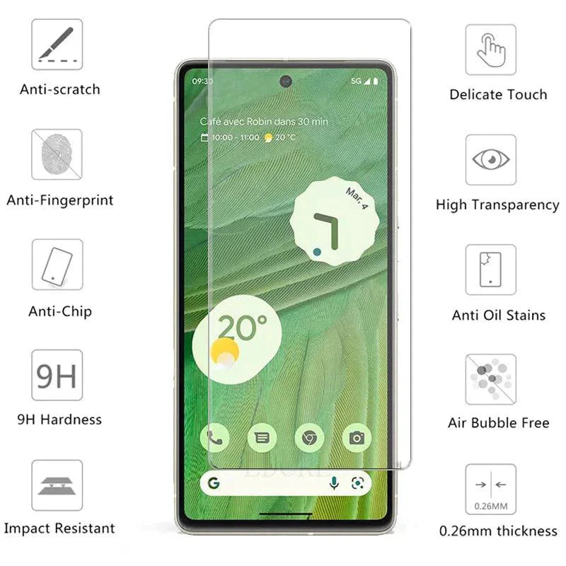 PixelGuard 4-Pack Tempered Glass Screen Protectors - 9H Impact Protection for Google Pixel 9, 8 Pro, 7, 6, 5, 4A, & More