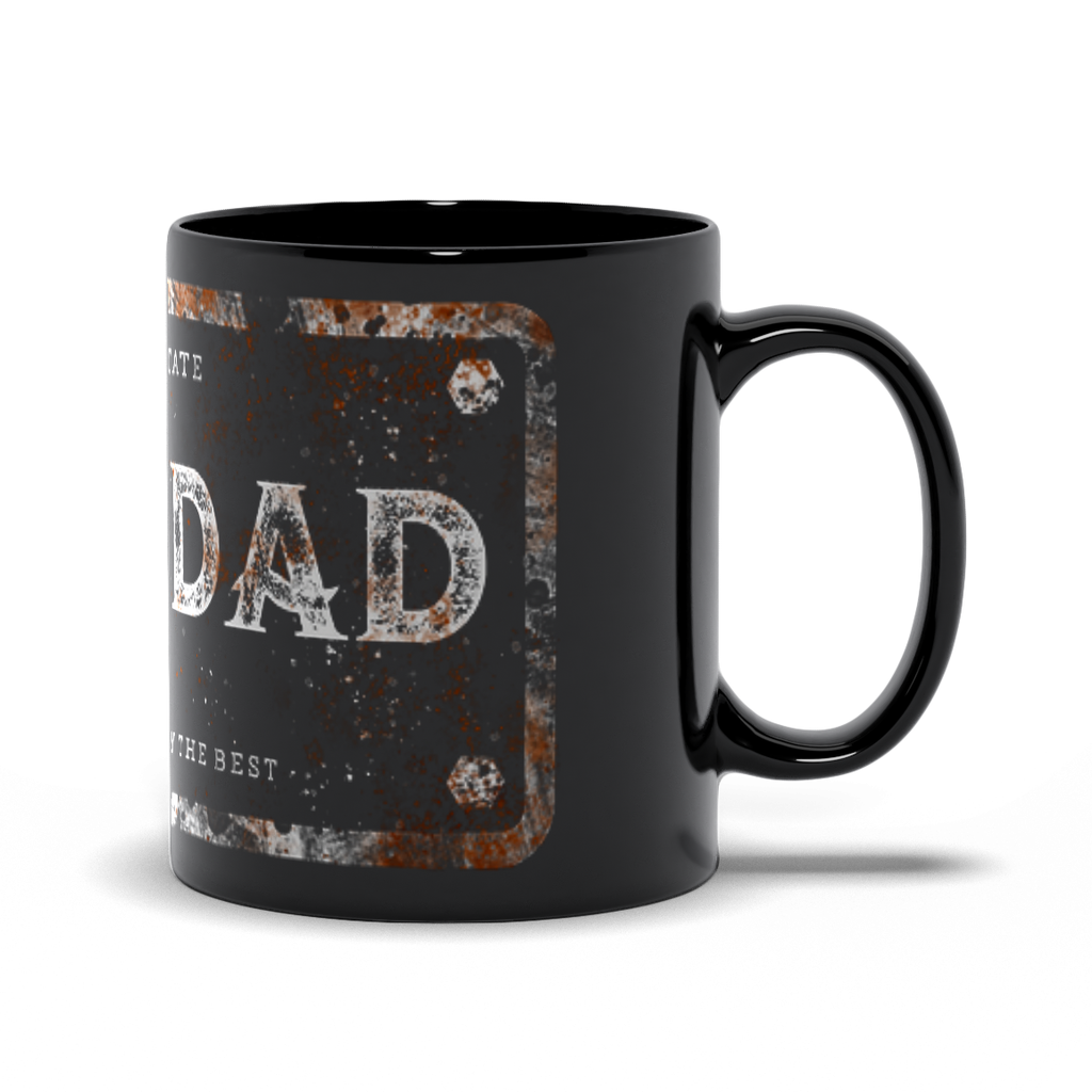 Dog Dad License Black Mug