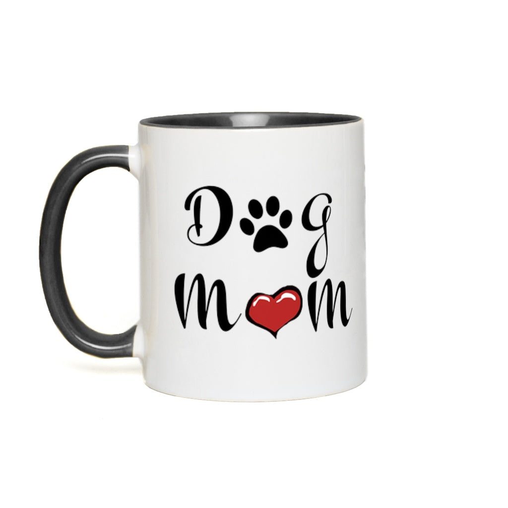 Mug "Maman Chien" avec anse colorée