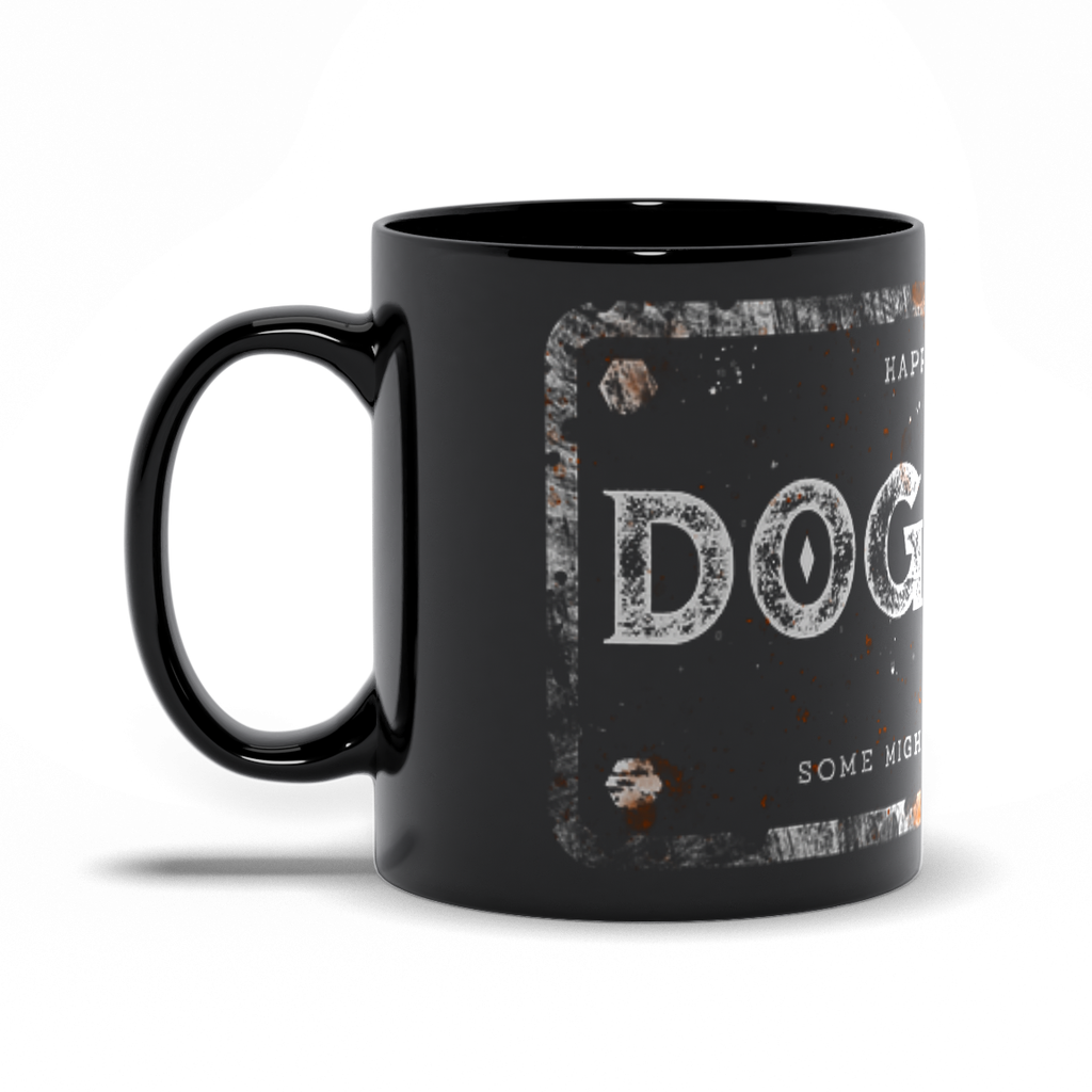 Dog Dad License Black Mug
