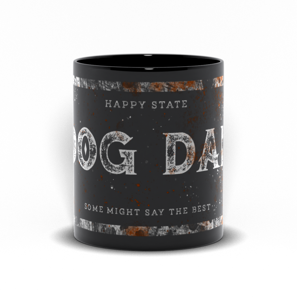 Dog Dad License Black Mug