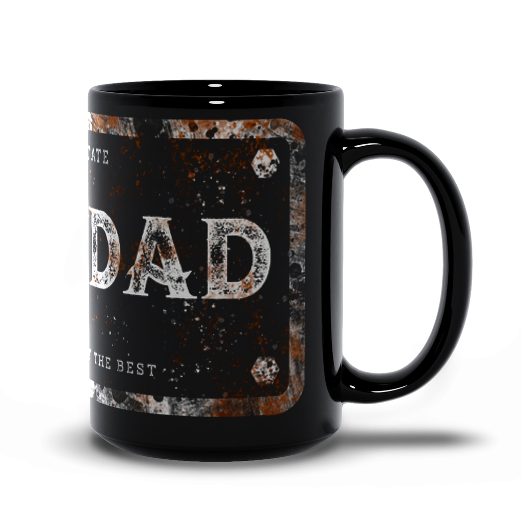 Dog Dad License Black Mug