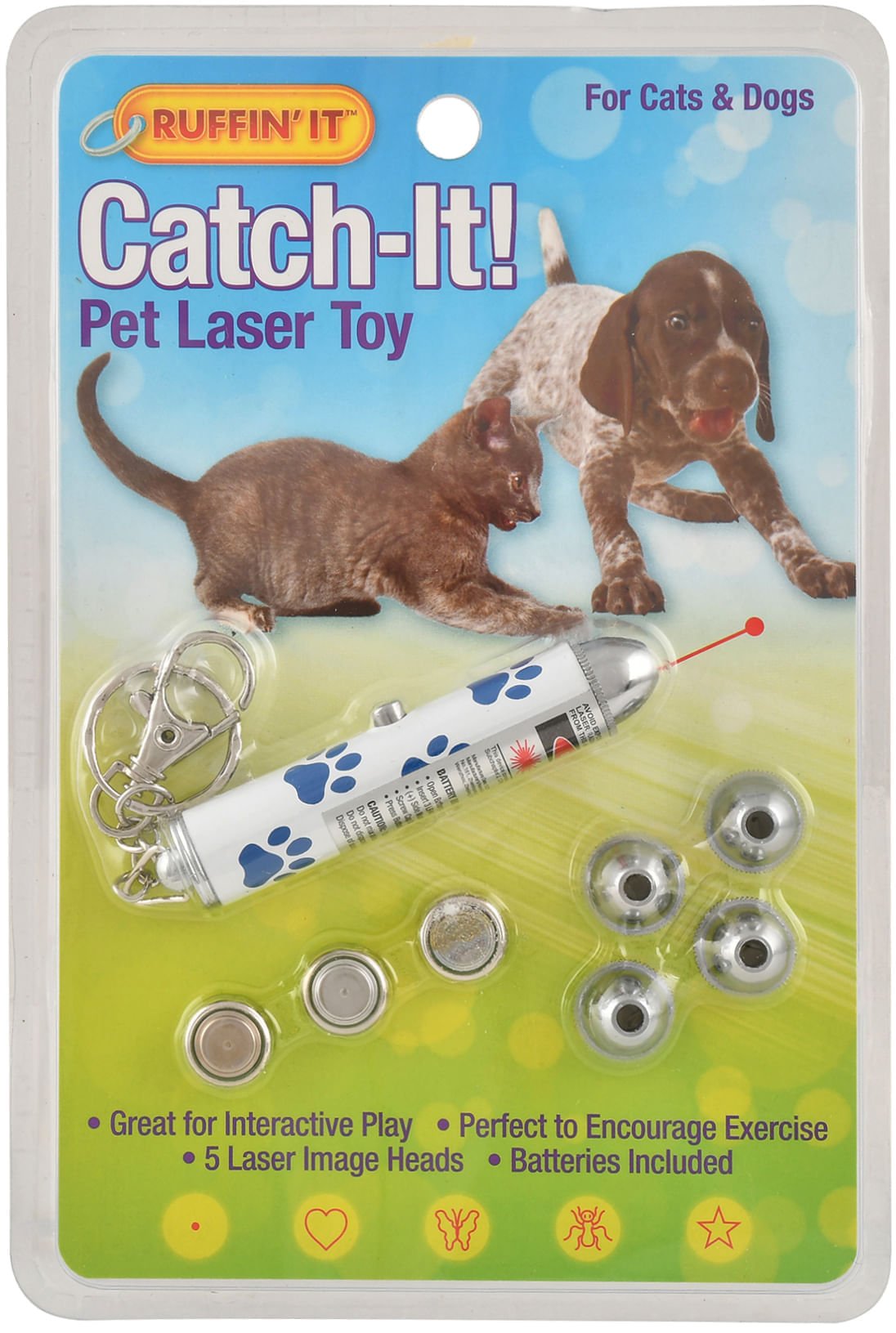 Ruffin' It Catch-It ! Jouet Laser 5 en 1 pour Animaux de Compagnie