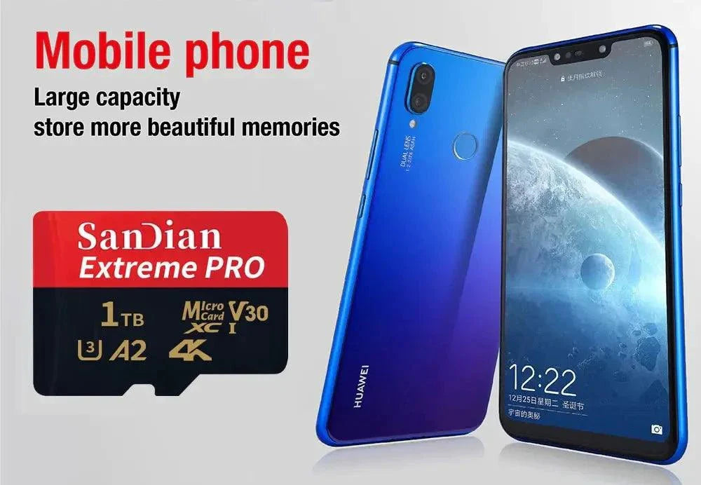 Original Flash Card 512GB Memory Card Large Capacity Micro TF Card 128GB 256GB High Speed SD Cards for PC/Phone/Camera/Mac