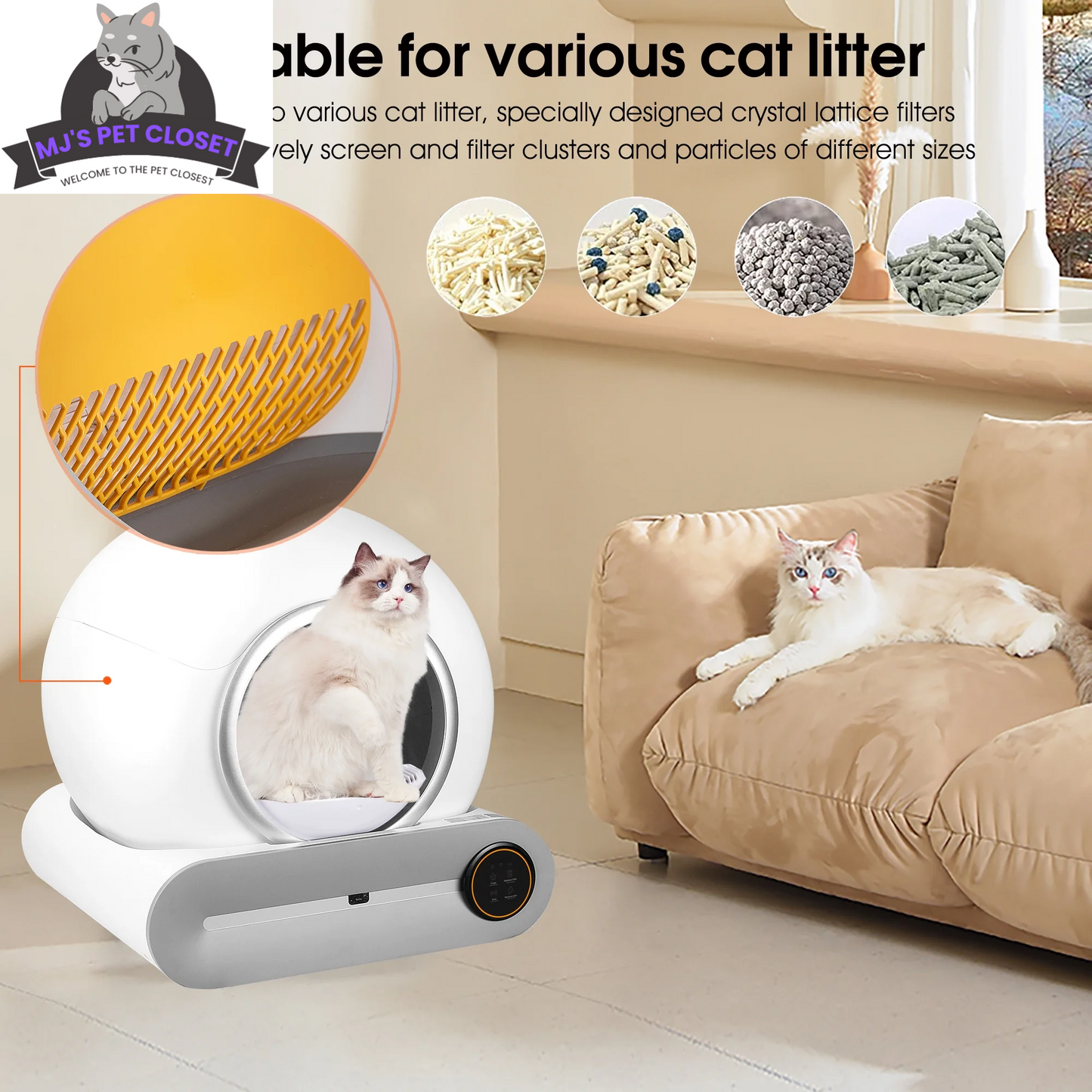 ¡Dile adiós a la arena sucia! 🐾✨ ¡Conoce el arenero autolimpiable inteligente con control de aplicación y funciones de seguridad! ¡Perfecto para padres de gatos ocupados! 😻📱